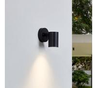 Aplique para exterior Lindby Inaye, GU10, 12 cm, negro, aluminio