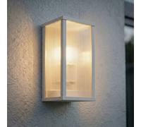 Aplique para exterior Lindby Peldar, gris/estriada, 26 cm, IP44