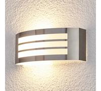 Aplique para exterior Lindby Raja, 25 cm de ancho, tira, IP44, E27