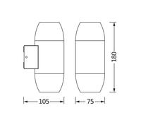 Aplique para exterior OSRAM ENDURA CLASSIC CANNON antracita up/down