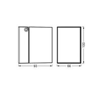 OSRAM Aplique de exterior ENDURA Classic Cube ADJ WALL, plateado, casquillo GU10 (máx. 35W), puede equiparse con una lámpara normal o inteligente, cabezal direccional, protección IP44