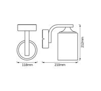 OSRAM Aplique de pared ENDURA Classic, negro, E27, IP43, carcasa de aluminio, difusor de cristal, apto para uso exterior, sin bombilla