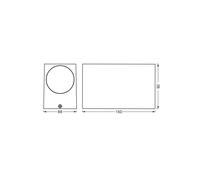 Aplique para exterior OSRAM ENDURA CLASSIC SQUARE, negro, arriba/abajo