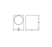 OSRAM Aplique de exterior ENDURA Classic Square Down, negro, casquillo GU10 (máx. 35W), puede equiparse con una lámpara normal o inteligente, tipo down o up/down, protección IP44