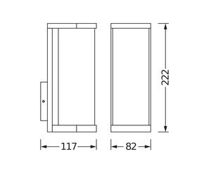 Aplique para exterior OSRAM ENDURA CLASSIC TUBULAR, gris oscuro IP44