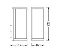 Aplique para exterior OSRAM ENDURA CLASSIC TUBULAR, gris oscuro IP44 True