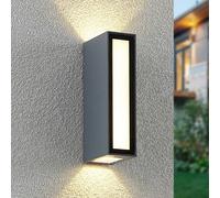 Aplique para exterior Prios Loriava LED en gris oscuro