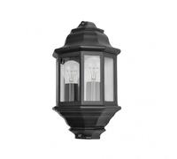 Aplique para exterior shaula dos luces, aluminio negro ip44 fabrilamp