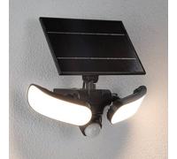 Aplique para exterior solar Paulmann Sonlig, color antracita, con sensor, IP65