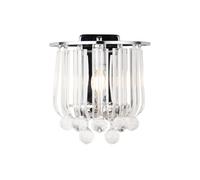 Aplique pared alnwick 1x e14 40 w metal-plástico 24x22x15cm - cromado [lux.pro]