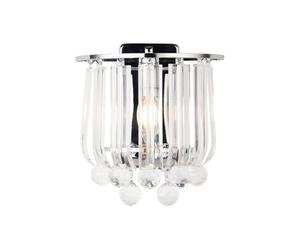 Aplique pared alnwick 1x e14 40 w metal-plástico 24x22x15cm - cromado [lux.pro]
