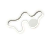 Aplique pared aluminio color blanco serie marea 27cm