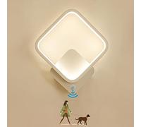Aplique Pared LED Interior con Sensor De Movimiento 18W 3000K blanca cálida Lámpara De pared en aluminio Moderna Decoración Luz de Muro para corredor Escalera Sala Dormitorio Balcón Garaje Iluminación