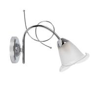 Aplique pared metal color cromo serie adelfa 29cm