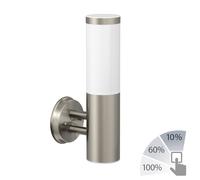 Aplique PORU para exterior acero inoxidable redondo incl. lámpara E27 blanco [EEK: D]