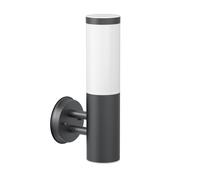 Aplique PORU para exterior IP44 acero inoxidable antracita mate redondo 1x E27