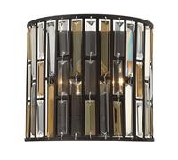 Aplique Prism B :3 1cm en Bronce Nouveau Lámpara Cristal Pasillo Salón Desván