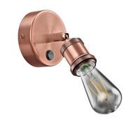 Aplique RETRA interruptor bronce mate redondo + lámpara LED 240lm blanco extra