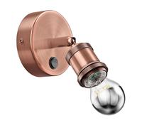 Aplique RETRA interruptor bronce mate redondo + lámpara LED 667lm blanco [EEK: E]