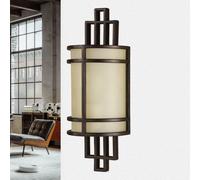 Aplique Shoji Crema Bronce Cristal Metal Vintage Luz Escalera de Casa Salón