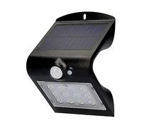 APLIQUE SOLAR 1,5W 220lm RECARGABLE. SENSOR DE PRESENCIA (2-6m) COLOR NEGRO 9,5x7,3x13cm EDM