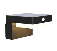 Aplique solar ardena con sensor ip44 5w led 400lm 4000k negro