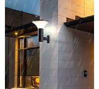 Aplique solar de pared LED de 5 W para exteriores con sensor crepuscular IP65 impermeable de aluminio 3000 K/4000 K/6000 K 400 lm perfecto para iluminación de jardín, patio, camino
