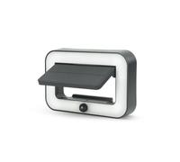 Garza - Aplique de Exterior Solar LED 500lm, 4000K, con Sensor de Movimiento - 3 Modos, IP54, 20h Autonomía, Iluminación Exterior para Jardín y Patio. Instalación en pared.