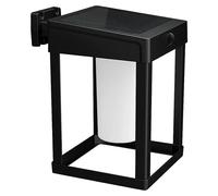 Aplique solar LED para exterior Camill (1,4 W, 19 x 14 x 20,5 cm, Negro, IP44, Blanco cálido)