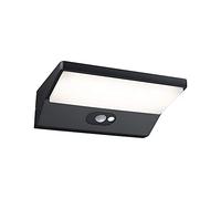 Aplique solar LED para exterior Paulmann Ronas, 3,4 W, 3000 K, gris oscuro | Lámpara solar con sensor de movimiento, IP44, luz blanca cálida, ideal para exteriores