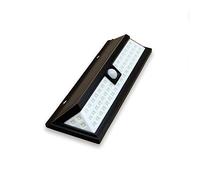 Aplique solar LED recargable 1,5W, 400lm con sensor, ideal para iluminación exterior y ahorro energético.