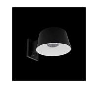 Aplique solar pared 1000lm 4000k ip54 negro ASLO