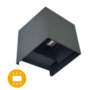 Aplique sor ip65 2x5w led 600lm 4000k l.10xan.10xal.10cm antracita