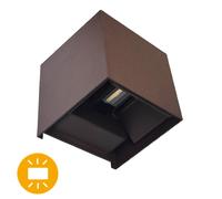 Aplique sor ip65 2x5w led 800lm 4000k l.10xan.10xal.10cm color óxido