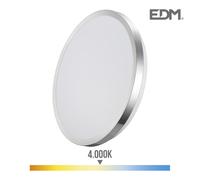 APLIQUE SUPER LED DE SUPERFICIE 12W 1160lm 4000K Ø26x5,8cm MARCO CROMADO EDM