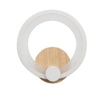 Aplique sydney 10w 4000k blanco/madera clara 19,5x19x 5 cm 1300lm