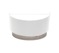 Aplique tatiana 1xe27 blanco-madera gris 17x30x15 cm
