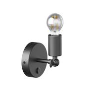 Aplique vintage FETRO interruptor negro orientable + lámpara LED 370lm