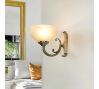 Aplique Wandleuchte Interruptor Cordel Aspecto Latón Nouveau Cristal Pantalla
