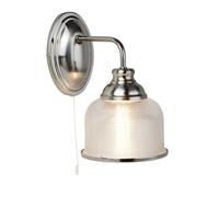 Aplique Wandleuchte Interruptor H: 24,5 CM en Plata Mate Claro E27 Art Nouveau