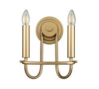 Aplique Wandleuchte Latón 27 CM Alto 2x E14 de Metal Salón Pasillo