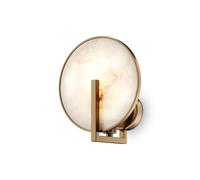 Aplique Wandleuchte Moderno B: 19 CM en Dorado Blanco Metal Piedra E14 Pasillo