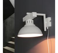 Aplique Wandleuchte Steckdosenanschluss Cable Interruptor Blanco E27 Metal