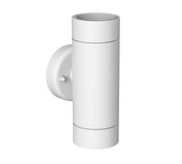 Aplique WEDO para exterior IP44 Up-/Downlight blanco mate redondo 2x GU10 max.