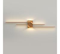 Apliques de escalera de 39 pulgadas de largo, lámpara de pared LED lineal con acabado de veta de madera, aplique de pared de cabecera de arriba a abajo de 35 W, lámpara de pared lineal simple, acces