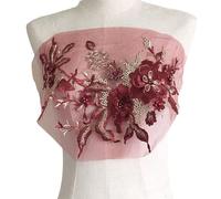 Apliques de flores bordados para decoración del hogar de moda con lentejuelas efecto parches de flores