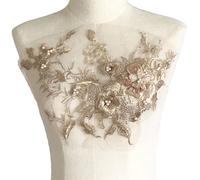 Apliques de flores bordados para decoración del hogar de moda con lentejuelas efecto parches de flores