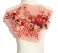 Apliques de flores bordados para decoración del hogar de moda con lentejuelas efecto parches de flores