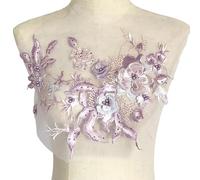 Apliques de flores bordados para decoración del hogar de moda con lentejuelas efecto parches de flores