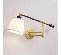 Apliques de iluminación Brazo Swing Lámpara de Pared Luces de Pared de Hierro Lámpara de Tela Lechera de Pared Luces de Lectura Ajustables para el Dormitorio Plan de Pared para Cualquier Espacio para